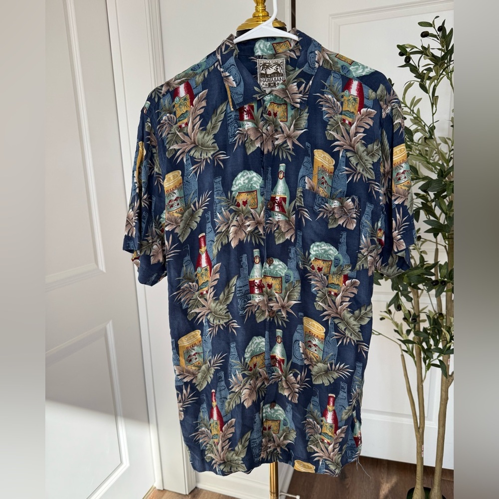 Steve &‎ Barry's Navy Tropical Men's Shirt